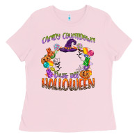 Bubblegum Pink candy countdown days till halloween Ladies Tee - CowGirlArtShop