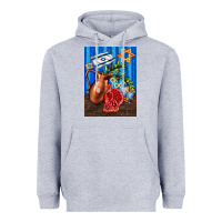 Heather Grey hanukkah table with oil pitcher Heavyweight Hoodie - AdoDesignShop