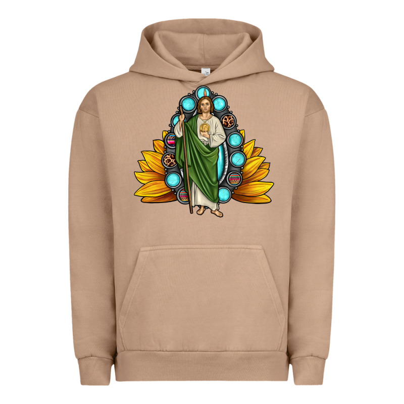 San Judas Gemstone Sunflower Urban Hoodie by JahusDesignShop | Teevron