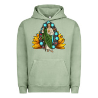 Pigment Oil Green san judas gemstone sunflower Urban Hoodie - JahusDesignShop