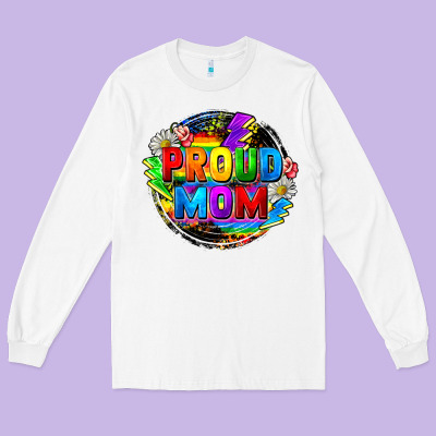 Proud Mom Lgbt Long Sleeve Tee Designed By Fadigitalartstudio