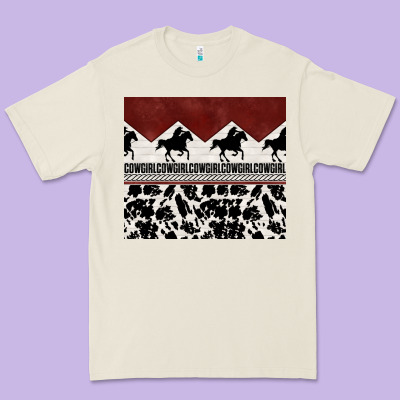 Cowgirl With Cowhide Premium Tee Designed By Tumblerdesignbyshophia