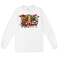 White feliz navidad heifers front view Long Sleeve Tee - RanaPortraitStore