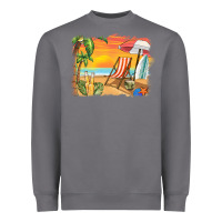 Storm sunset beach background Heavyweight Sweatshirt - BarkalooDesign