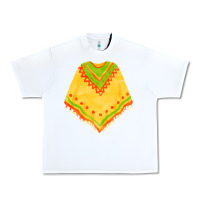 White mexican poncho fa element Urban Heavy Tee - FaDigitalArtStudio