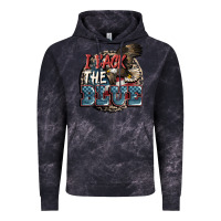 Cloud Black I back the blue Vintage Hoodie - FaDigitalArtStudio