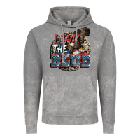 Cloud Rock I back the blue Vintage Hoodie - FaDigitalArtStudio