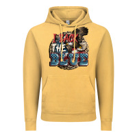 Vintage Mustard I back the blue Vintage Hoodie - FaDigitalArtStudio