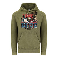 Vintage Olive I back the blue Vintage Hoodie - FaDigitalArtStudio