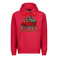 Cardinal christmas tree farm truck Premium Hoodie - CowhideDigitalArt