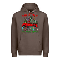 Coffee christmas tree farm truck Premium Hoodie - CowhideDigitalArt