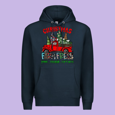 Christmas Tree Farm Truck Premium Hoodie Designed By Cowhidedigitalart