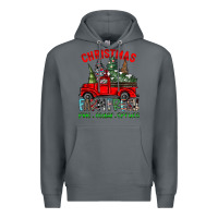 Rock christmas tree farm truck Premium Hoodie - CowhideDigitalArt