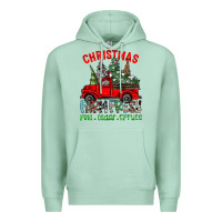 Seafoam christmas tree farm truck Premium Hoodie - CowhideDigitalArt