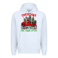 White christmas tree farm truck Premium Hoodie - CowhideDigitalArt