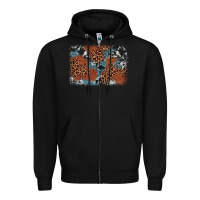 Black leopard cowhide background Zipper Hoodie - BarkalooDesign