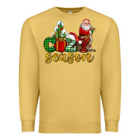 Antique Gold cozy season with santa christmas tree cactus and gift Premium Sweatshirt - AdoDesignShop