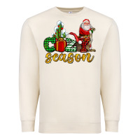 Sandshell cozy season with santa christmas tree cactus and gift Premium Sweatshirt - AdoDesignShop