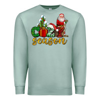 Seafoam cozy season with santa christmas tree cactus and gift Premium Sweatshirt - AdoDesignShop