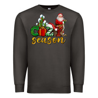 Smoke cozy season with santa christmas tree cactus and gift Premium Sweatshirt - AdoDesignShop