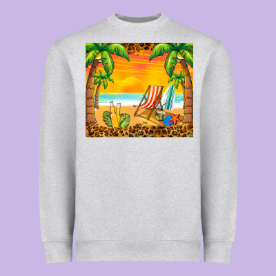 Sunset Beach Heavyweight Sweatshirt Designed By Barkaloodesign