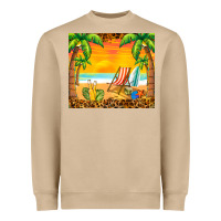 Mushroom sunset beach Heavyweight Sweatshirt - BarkalooDesign
