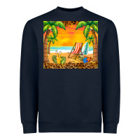 Navy sunset beach Heavyweight Sweatshirt - BarkalooDesign