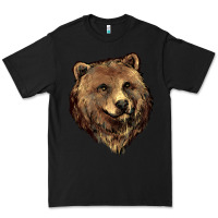 Black Grizzly Bear Head Premium Tee - HowdyJamesFarm