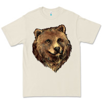Bone Grizzly Bear Head Premium Tee - HowdyJamesFarm