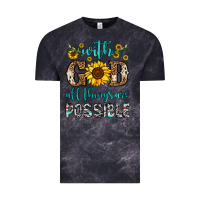 Cloud Black with god all things are possible Vintage Tee - OliviaCreatesArt