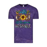 Cloud Purple with god all things are possible Vintage Tee - OliviaCreatesArt