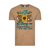 Vintage Coffee with god all things are possible Vintage Tee - OliviaCreatesArt