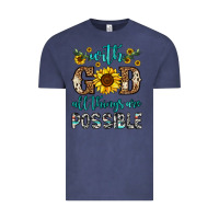 Vintage Denim with god all things are possible Vintage Tee - OliviaCreatesArt