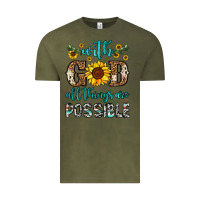 Vintage Olive with god all things are possible Vintage Tee - OliviaCreatesArt