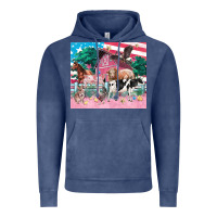 Vintage Denim American farm animals tumbler 4th of july Vintage Hoodie - FaDigitalArtStudio