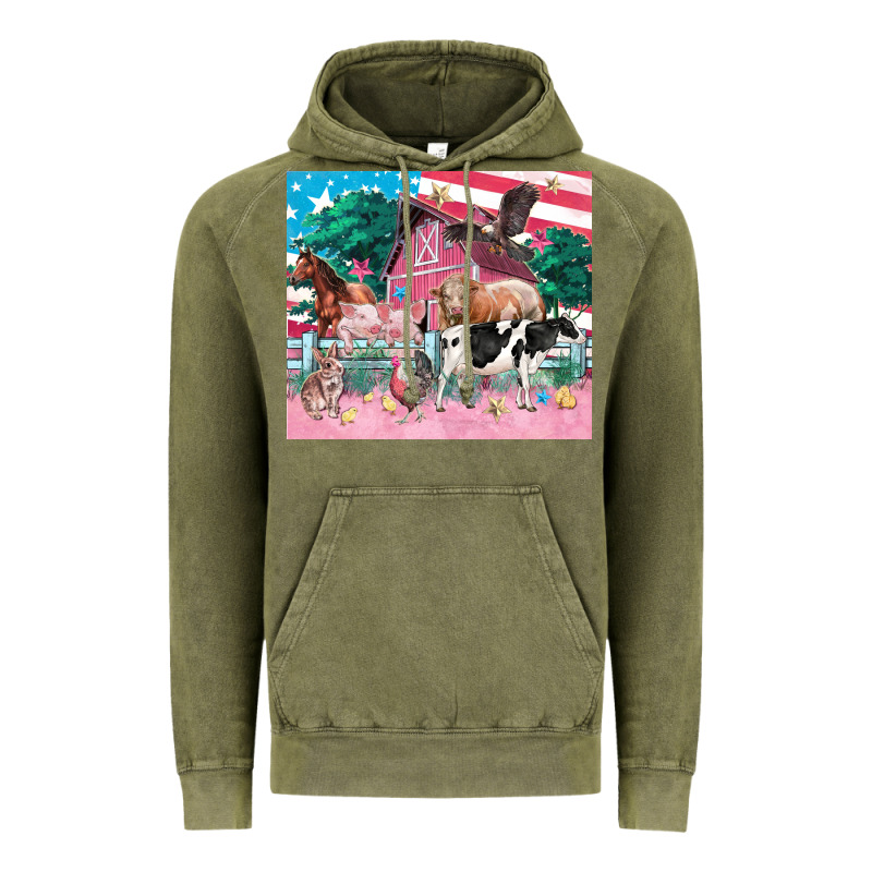 American Farm Animals Tumbler 4th Of July Vintage Hoodie by FaDigitalArtStudio | Teevron