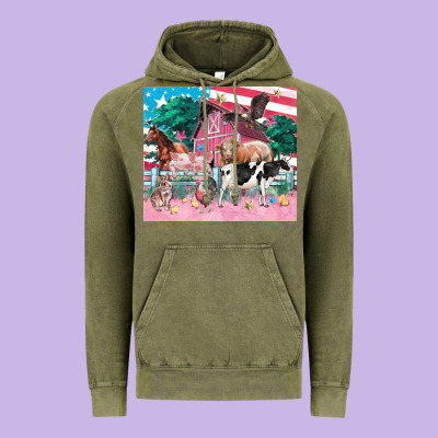 American Farm Animals Tumbler 4th Of July Vintage Hoodie Designed By Fadigitalartstudio