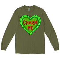 Army Green valentine's day hearts Long Sleeve Tee - FaDigitalArtStudio