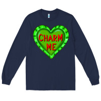 Navy valentine's day hearts Long Sleeve Tee - FaDigitalArtStudio