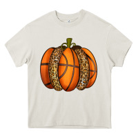 Cream Basketball Pumpkin Heavy Core Tee - texasbilliewilder