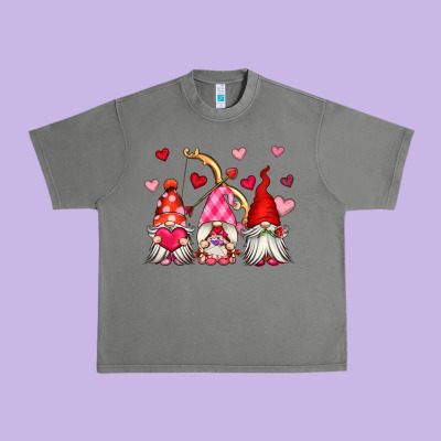 Valentine's Day Gnomes Urban Heavy Tee Designed By Oliviacreatesart
