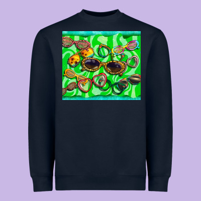 Sunglasses Heavyweight Sweatshirt Designed By Barkaloodesign