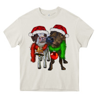 Cream two christmas heifers Heavy Core Tee - RanaPortraitStore