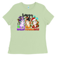 Matcha happy hallothanksmas unicorn Ladies Tee - CowGirlArtShop