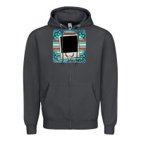 Smoke gemstone turquoise serape custom photo frame coaster Zipper Hoodie - BarkalooDesign