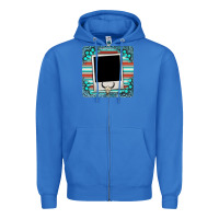 True Royal gemstone turquoise serape custom photo frame coaster Zipper Hoodie - BarkalooDesign