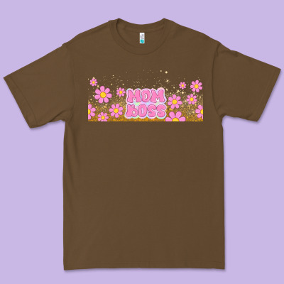 Mom Boss Daisies Premium Tee Designed By Tumblerdesignbyshophia