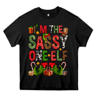 Black I'm the sassy on the elf Heavy Core Tee - NancyCooperArtShop
