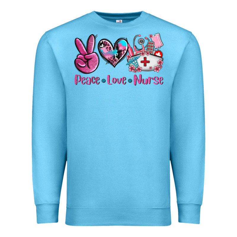 Peace Love Nurse Premium Sweatshirt by AdoDesignShop | Teevron