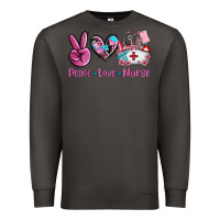 Smoke peace love nurse Premium Sweatshirt - AdoDesignShop